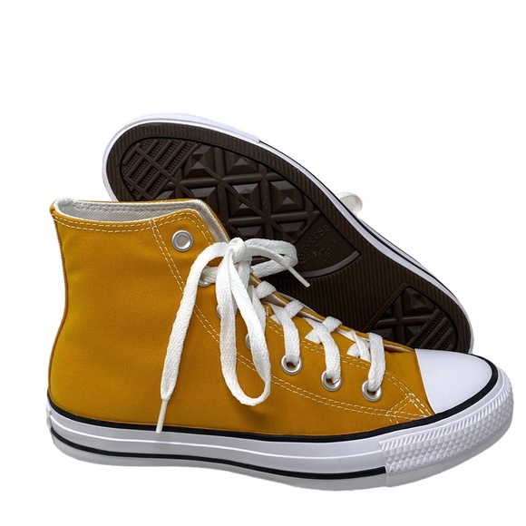 Converse Chuck Taylor High Top Shoe Canvas Orange For Women Casual Skate A09970C - Picture 8 of 10